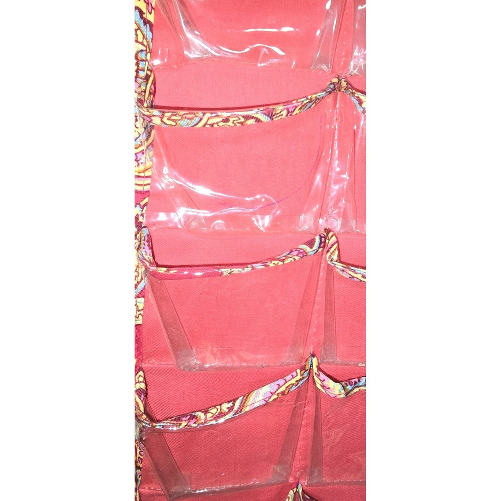 Pink Paisley Hanging Jewelry Makeup Organizer Hanger Double-Sided Door/closet - Picture 4 of 6